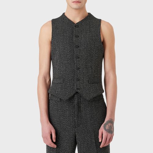 Dark Grey Cashmere Blend Waistcoat - Emporio Armani - Modalova