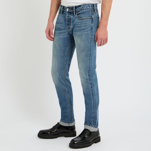 Blue Straight Stretch Jeans - Emporio Armani - Modalova