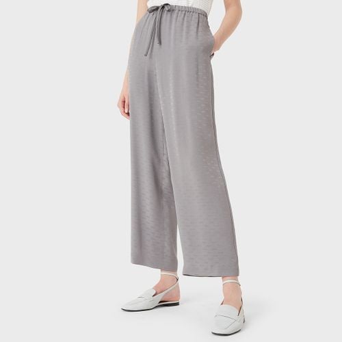 Grey Wide Leg Trousers - Emporio Armani - Modalova