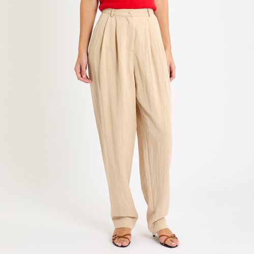 Beige Tapered Leg Trousers - Emporio Armani - Modalova