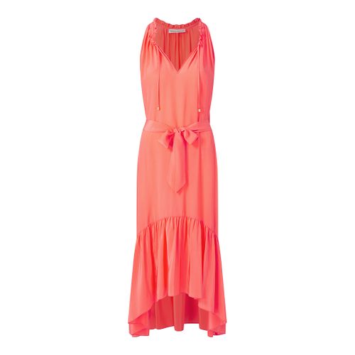 Coral Tortola Silk Frill Midi Dress - Heidi Klein - Modalova