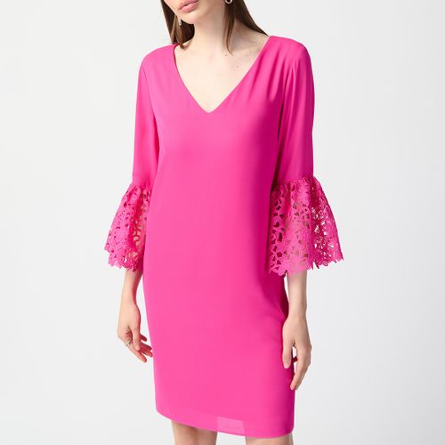 Pink Ruffle Sleeve Dress - Joseph Ribkoff - Modalova