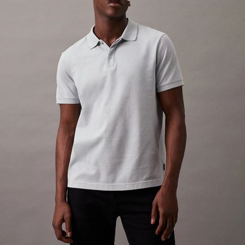 Grey Oxford Two Tone Polo Shirt - Calvin Klein - Modalova