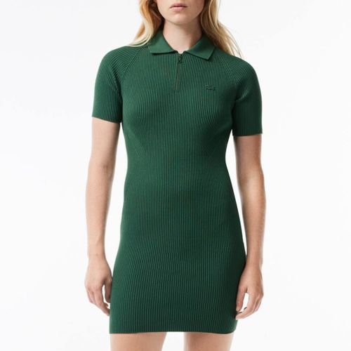 Dark Quarter Zip Polo Shirt Dress - Lacoste - Modalova