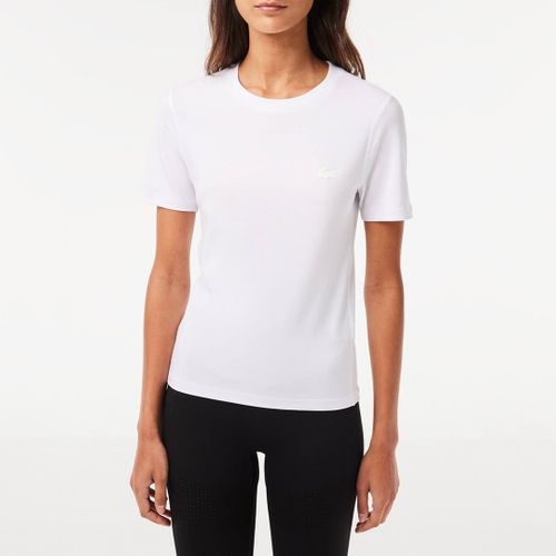 Round Neck Cotton Blend T-Shirt - Lacoste - Modalova