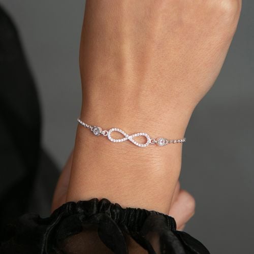 Silver Infinity Bracelet - Elika - Modalova