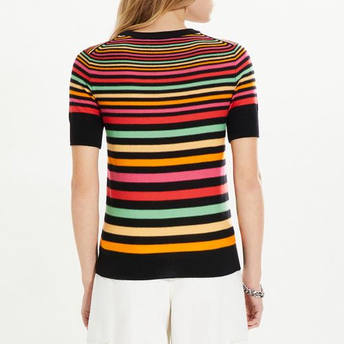 Black Striped Wool Short Top - Sonia Rykiel - Modalova