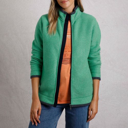 Green Ariana Full Zip Grid Fleece - Weird Fish - Modalova