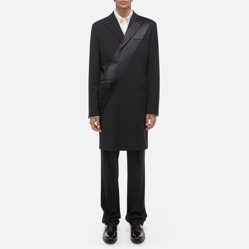 Black Stripe Tuxedo Wool Coat - HELMUT LANG - Modalova