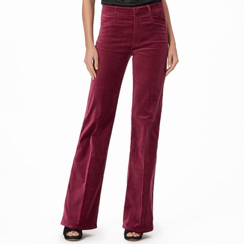 Burgundy Velvet Leenah Trouser - Paige - Modalova