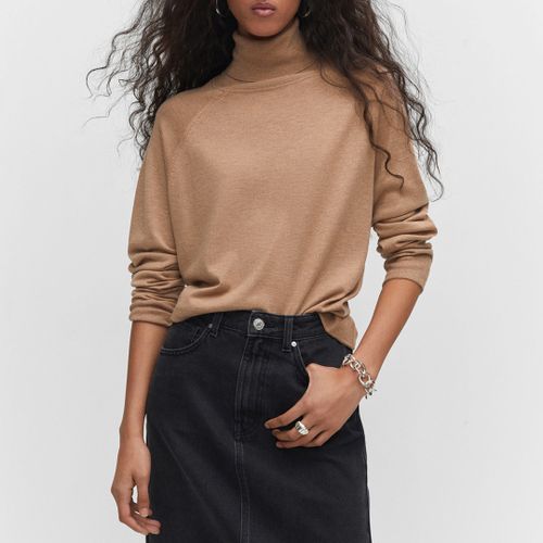 Camel Luca Cashmere Blend Sweater - Mango - Modalova