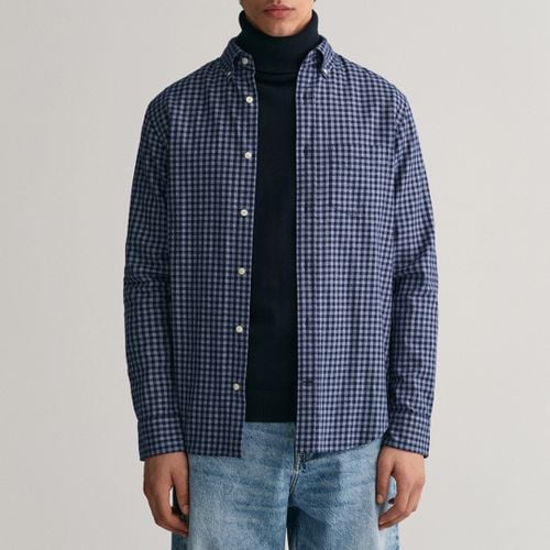 Blue Regular Jaspe Gingham Shirt - Gant - Modalova