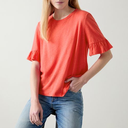 Coral Frill Sleeve Gene Top - L K Bennett - Modalova