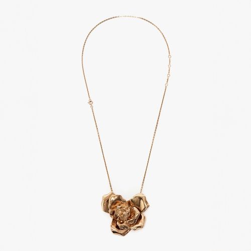 Gold Rose Necklace - Victoria Beckham - Modalova