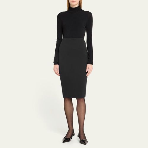 Black Matt Crepe Pencil Skirt - Victoria Beckham - Modalova