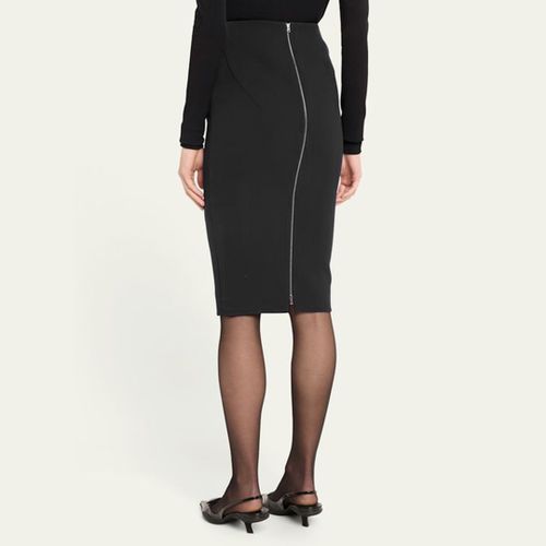 Black Matt Crepe Pencil Skirt - Victoria Beckham - Modalova