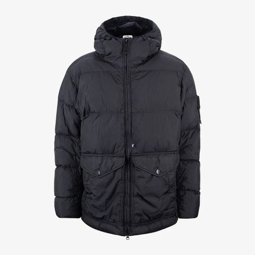 Black Quilted Puffer Coat - Stone Island - Modalova