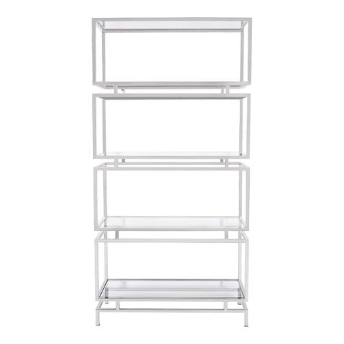 Abington Stainless Steel Frame and Clear Glass Large Display Unit - The Libra Company - Modalova