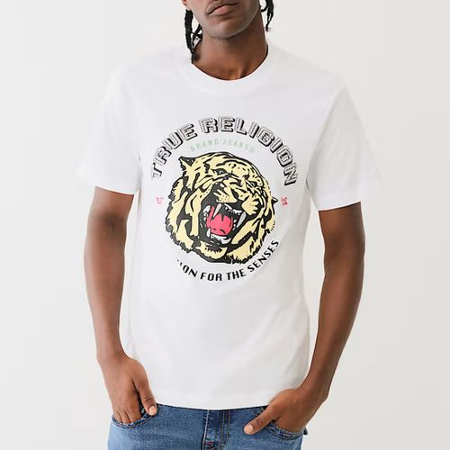 Tiger Face Print Cotton T-Shirt - True Religion - Modalova