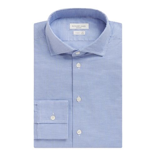 Check Contemporary Fit Cotton Shirt - Richard James Savile Row - Modalova