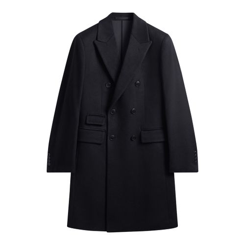 Navy Wool Blend Overcoat - Kilgour Savile Row - Modalova