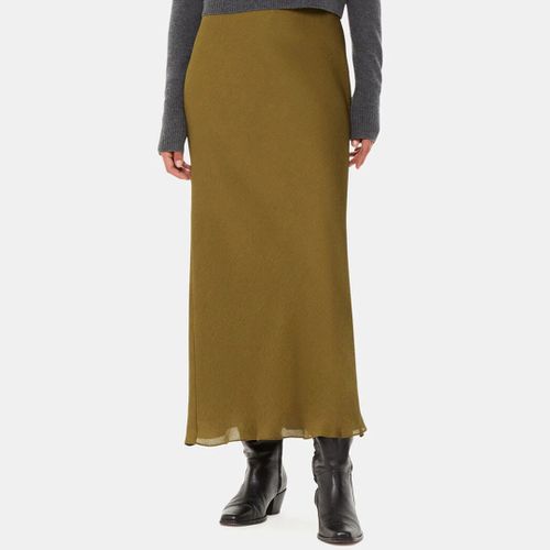 Khaki Satin Bias Cut Skirt - WHISTLES - Modalova