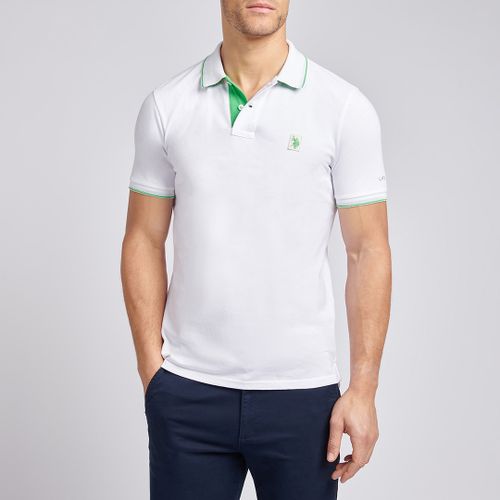 White Patch Logo Cotton Polo Shirt - U.S. Polo Assn. - Modalova