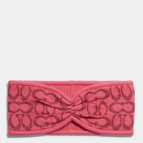 Watermelon Signature Lurex Wool Knit Headband - Coach - Modalova