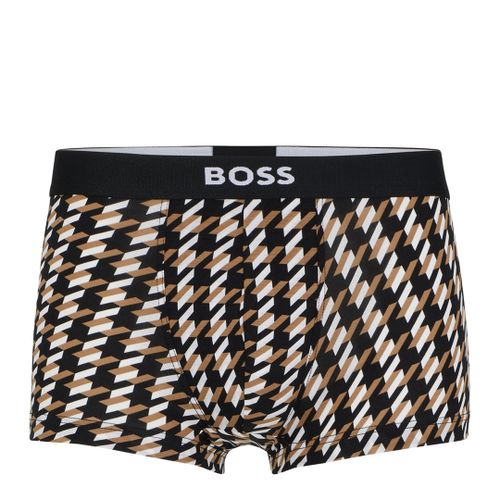 Black/White Houndstooth Print Boxers - BOSS - Modalova