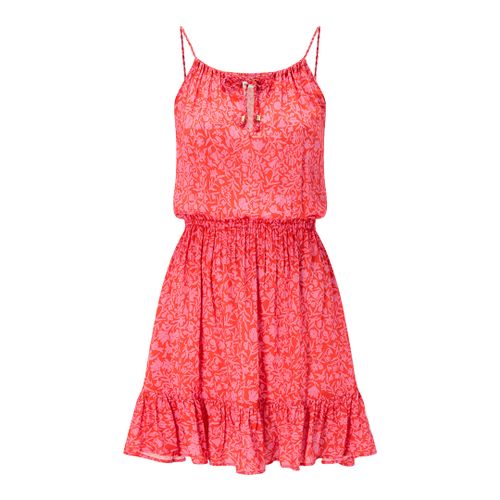 Red & Pink Limpopo Tie-Front Mini Frill Dress - Heidi Klein - Modalova