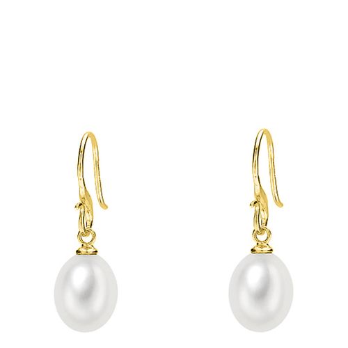 Mm Oval White Freshwater Pearl Earrings - Dower & Hall - Modalova