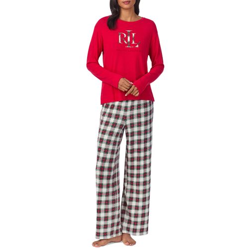 Red & Folded Cotton Cloud Pyjama Set - Lauren Ralph Lauren - Modalova