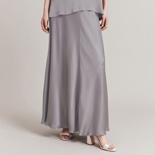 Slate Satin Slinky Maxi Skirt - Ghost - Modalova