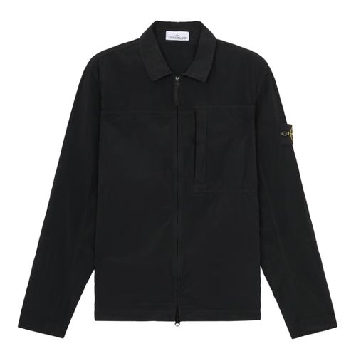 Black Zip Metal Overshirt - Stone Island - Modalova