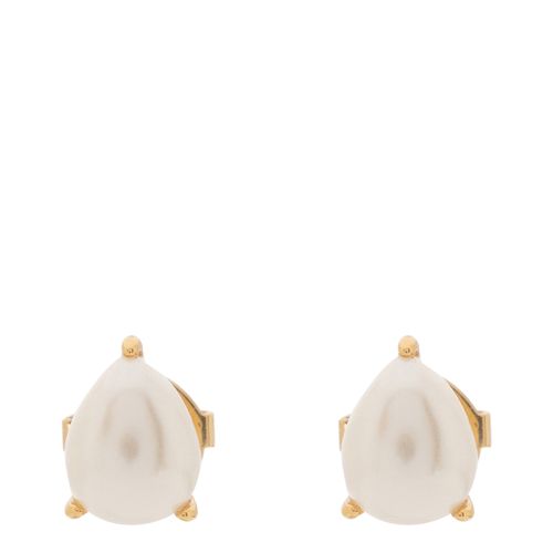 Cream and Gold Pearl Stud Earrings - Kate Spade - Modalova