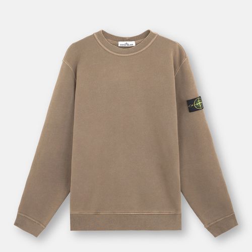 Brown Crew Neck Organic Cotton Sweatshirt - Stone Island - Modalova