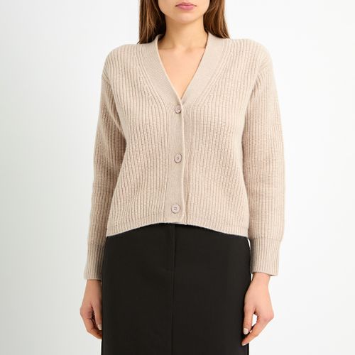 Cream Wool Rib Cardigan - NÂ°Â· Eleven - Modalova