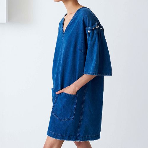 Blue Denim T-Shirt Mini Dress - Mother Of Pearl - Modalova