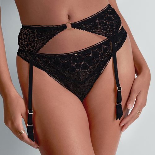 Illusion Fauve Suspender Belt Black - Aubade - Modalova