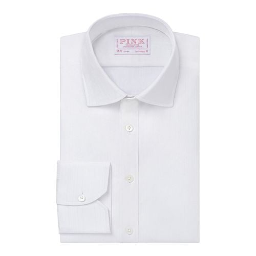 Stripe Tailored Fit Twill Cotton Shirt - Thomas Pink - Modalova