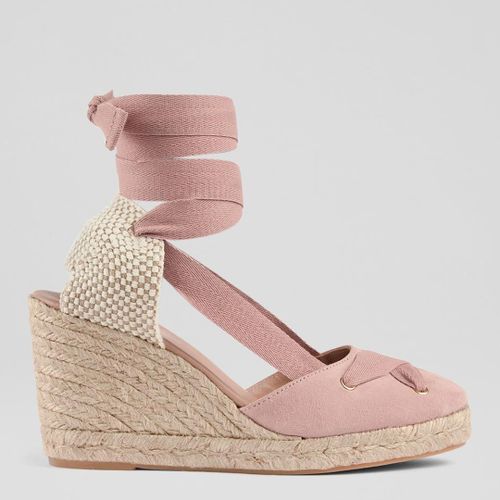 Pink Peach Ophelia Espadrille Wedges - L K Bennett - Modalova