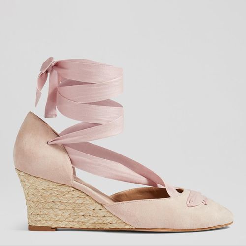 Pink Rose Lana Espadrille Wedges - L K Bennett - Modalova