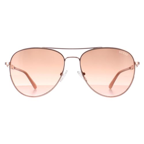 Sunglasses GF6143 28F Shiny Rose Brown Gradient - Size One Size - Guess - Modalova