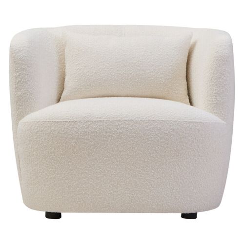 Bruge Textured Cream Curved Chair - Size One Size - Premier Housewares - Modalova
