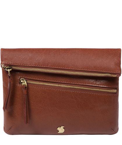 Flare' Conker Leather Clutch Bag - Size One Size - Conkca - Modalova