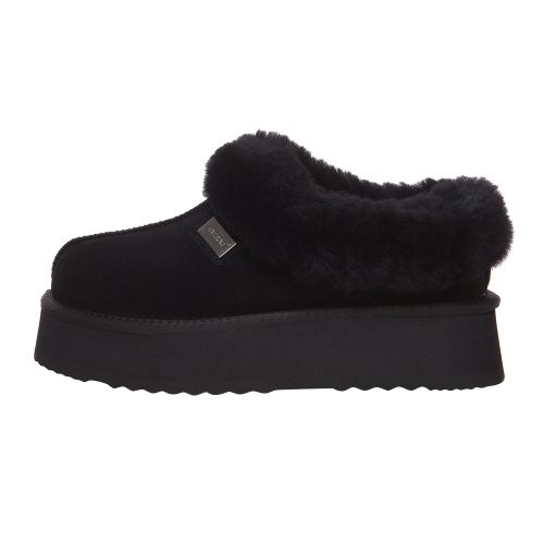 Topknot Leather Platform Slippers - Size 4 - Everau - Modalova