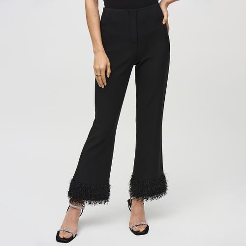 Black High Rise Tassel Trousers - Joseph Ribkoff - Modalova