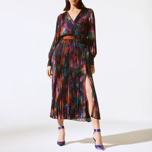 Multicoloured Printed Pleat Wrap Dress - Joseph Ribkoff - Modalova