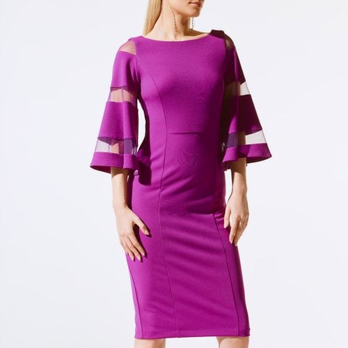 Magenta Contrast Sleeve Bodycon Dress - Joseph Ribkoff - Modalova