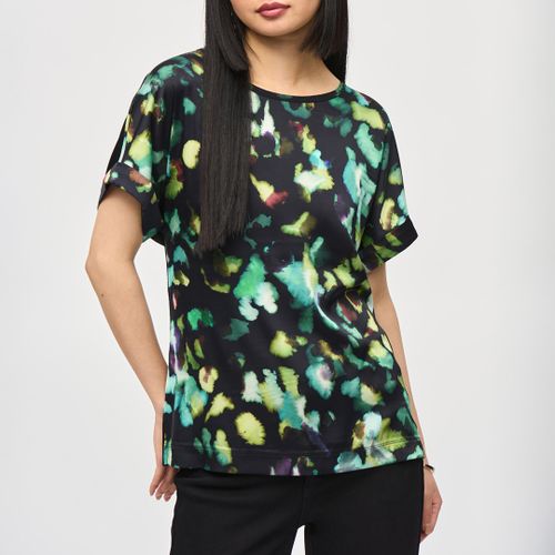 Black Printed T-Shirt Blouse - Joseph Ribkoff - Modalova